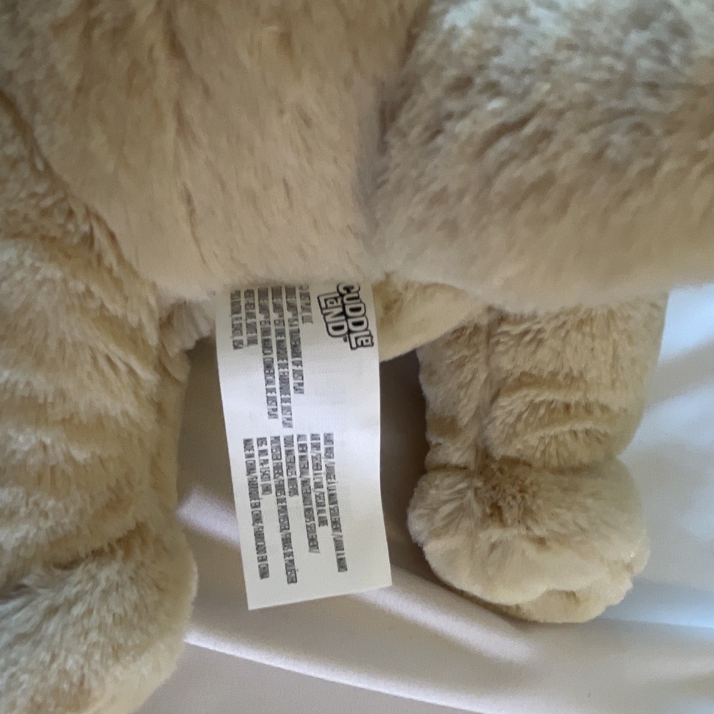Cuddle Land Beige Puppy Dog Plush Stuffed Animal 13 in Washable w/ Tags - Picture 6 of 7